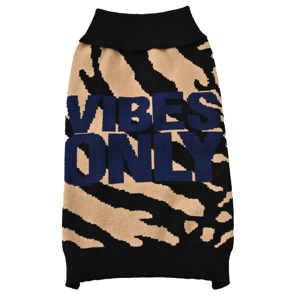 Свитер для собак FOXIE Vibes Only XS (длина спины 25см) анималистичный