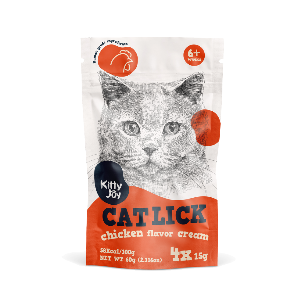 Лакомство для кошек KITTY JOY Крем-пюре из курицы 4х
