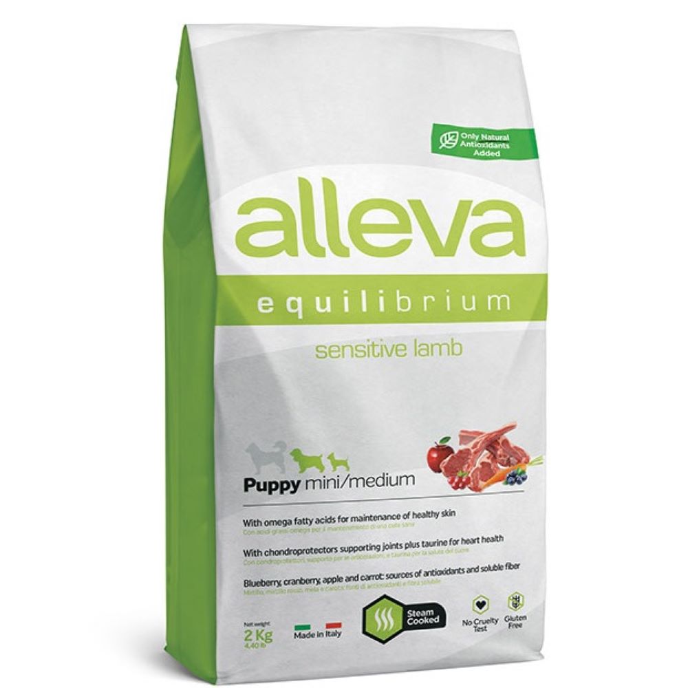 Корм для щенков ALLEVA Equilibrium Sensitive ягненок сух.