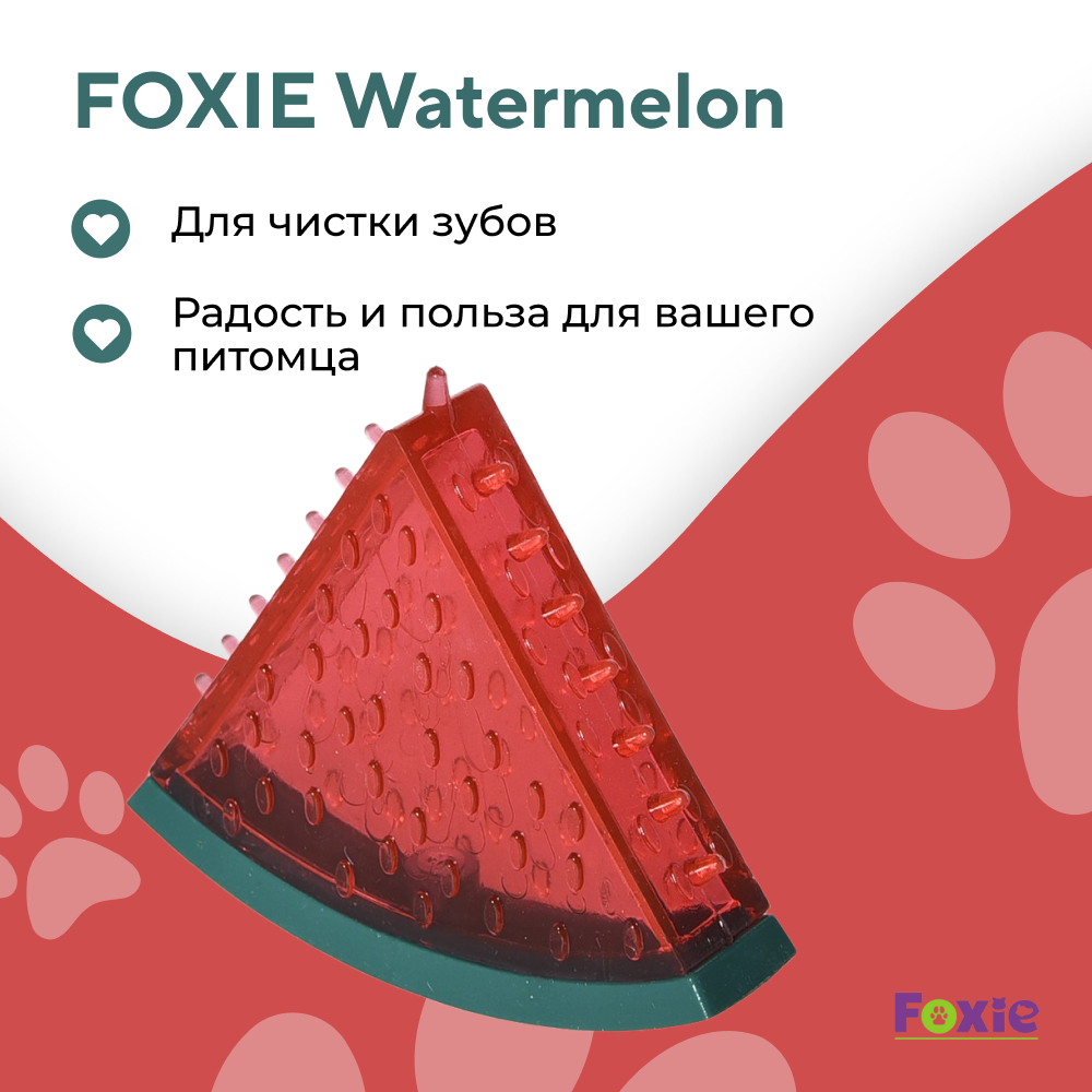 Игрушка для собак FOXIE Watermelon для чистки зубов 9x10см